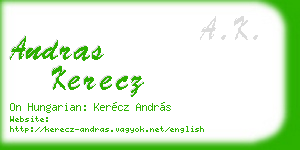 andras kerecz business card