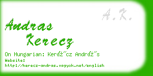 andras kerecz business card